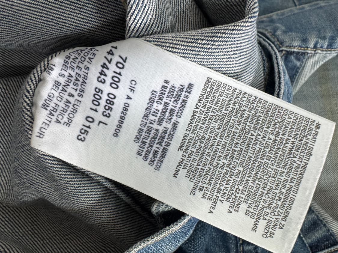 리바이스 엔지니어드진 빈티지 워싱 트러커 데님 자켓 L 상품이미지4