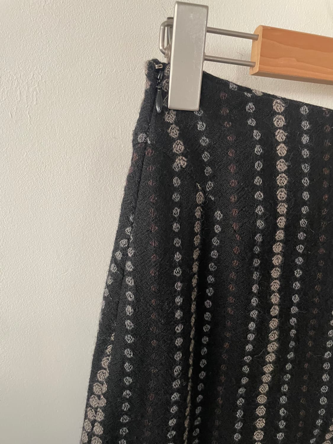 vintage dot pattern flare wool skirt 상품이미지6