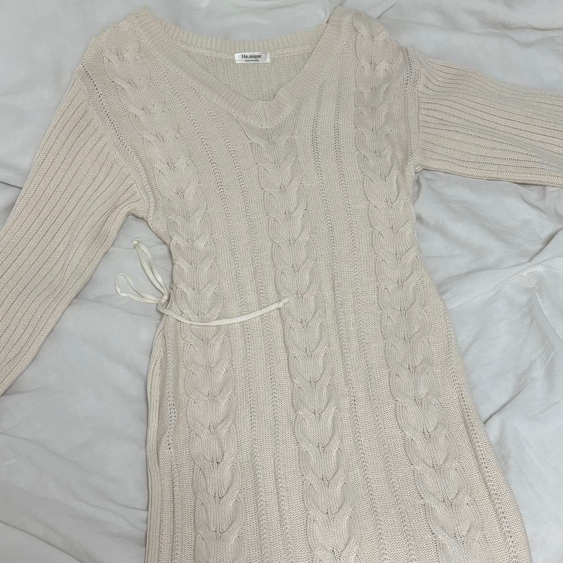 히니크 자체제작 니트 롱원피스 상품이미지3