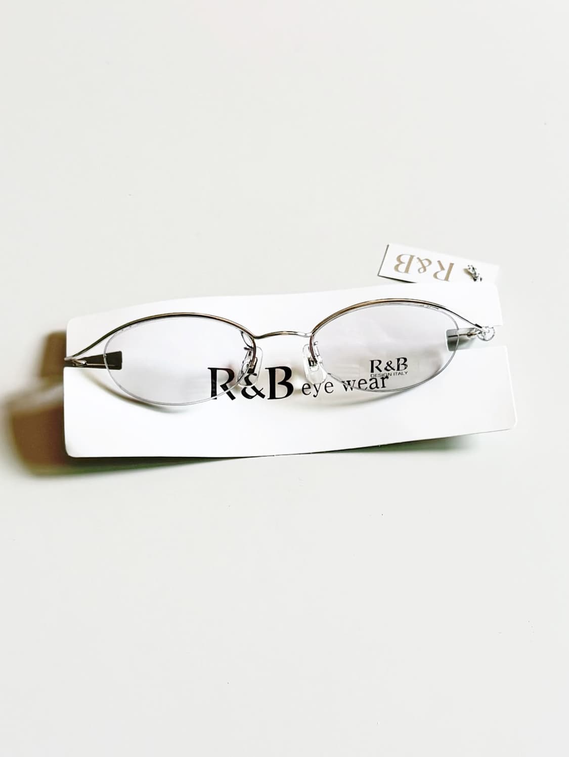 R&B EYEWEAR 실버 반무테 오벌 메탈 빈티지 안경 상품이미지2