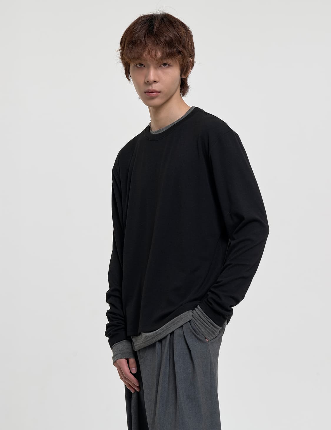 주앙옴므 레이어드 롱슬리브 블랙 L 상품이미지1