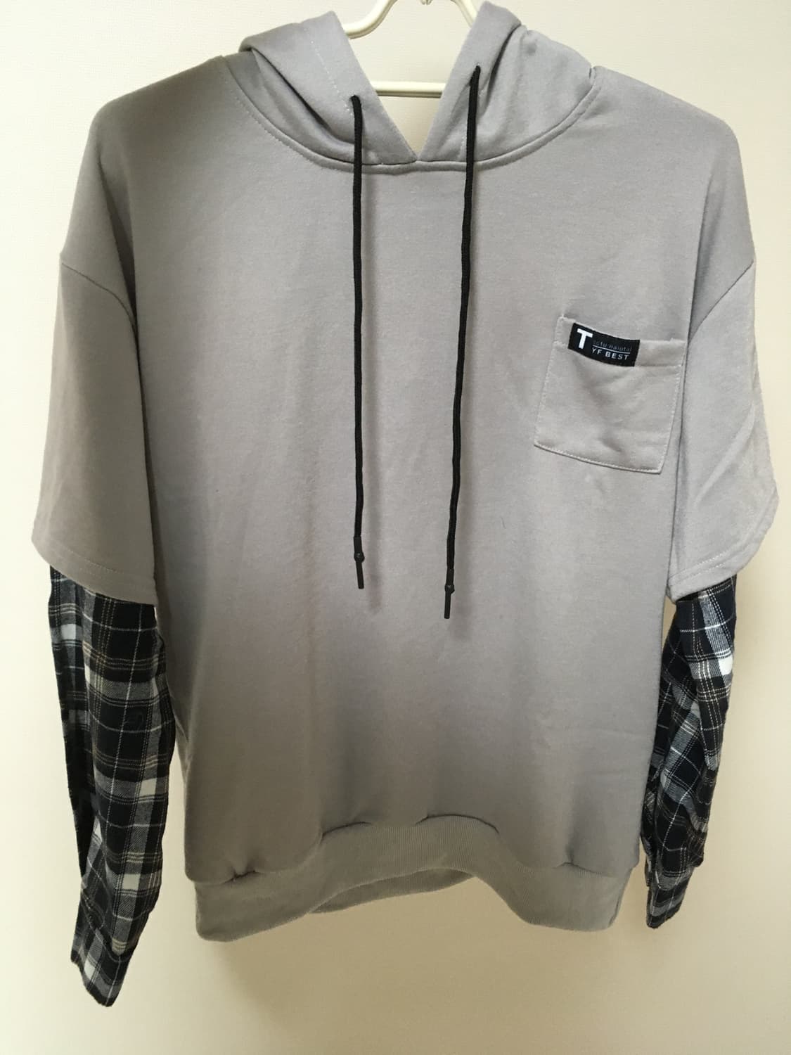 빈티지 체크 후드티 상품이미지2