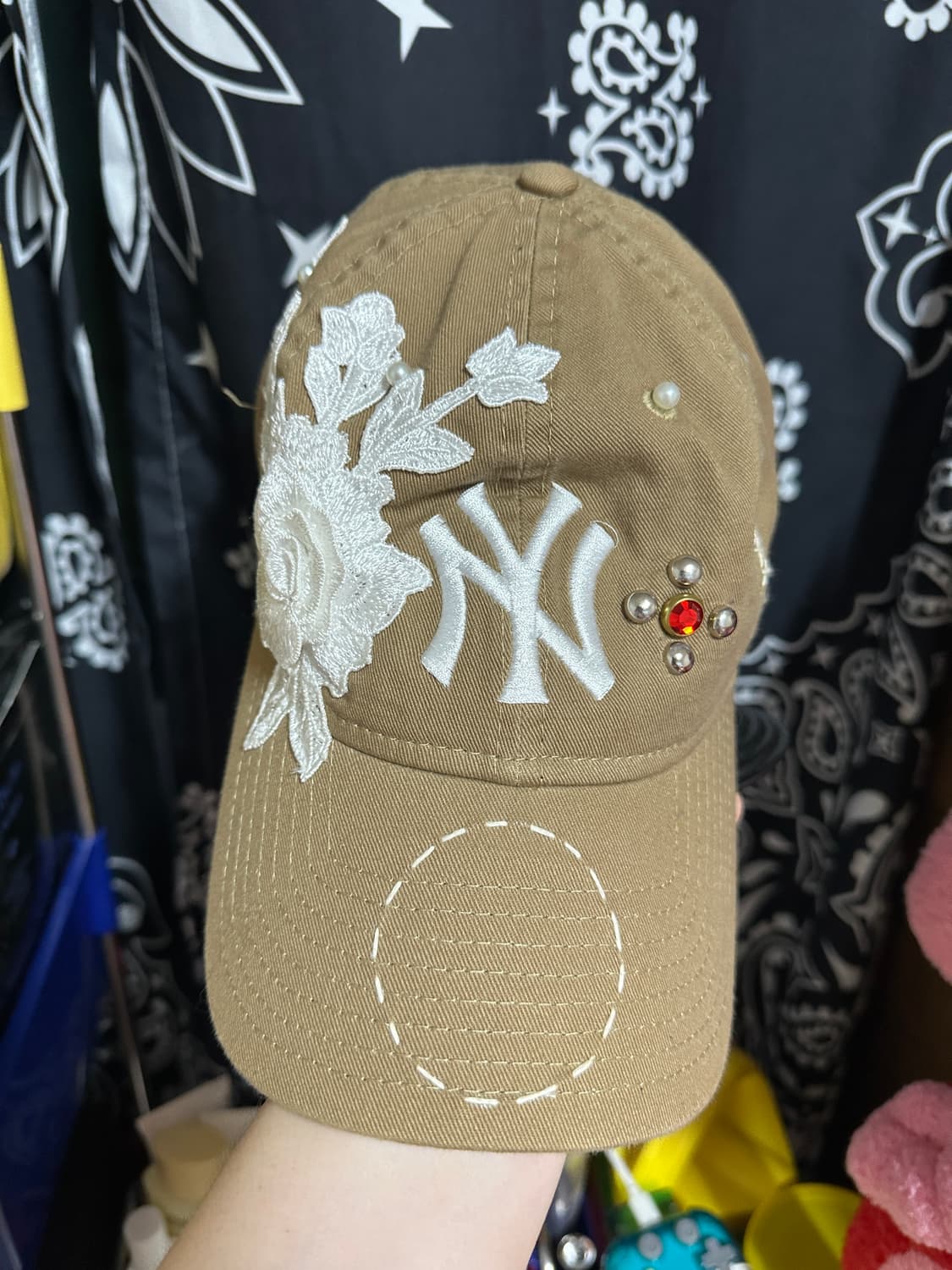 [희귀/디자이너 커스텀] 일본 디자이너 NY 볼캡 (세상에 하나) 상품이미지3