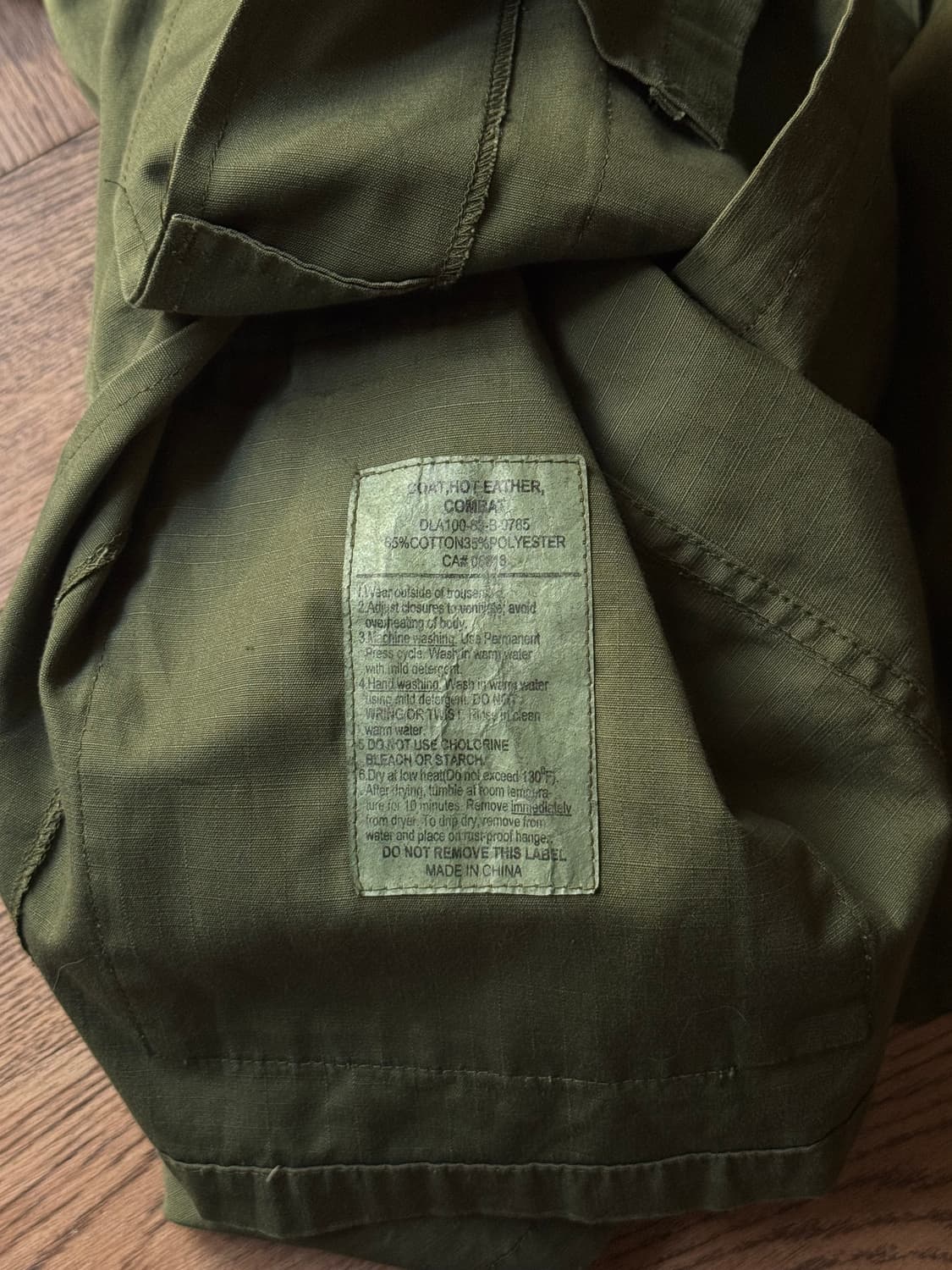 [M]80's 오리지널 U.S ARMY 인디언 스탠실 BDU 필드 자켓 상품이미지5