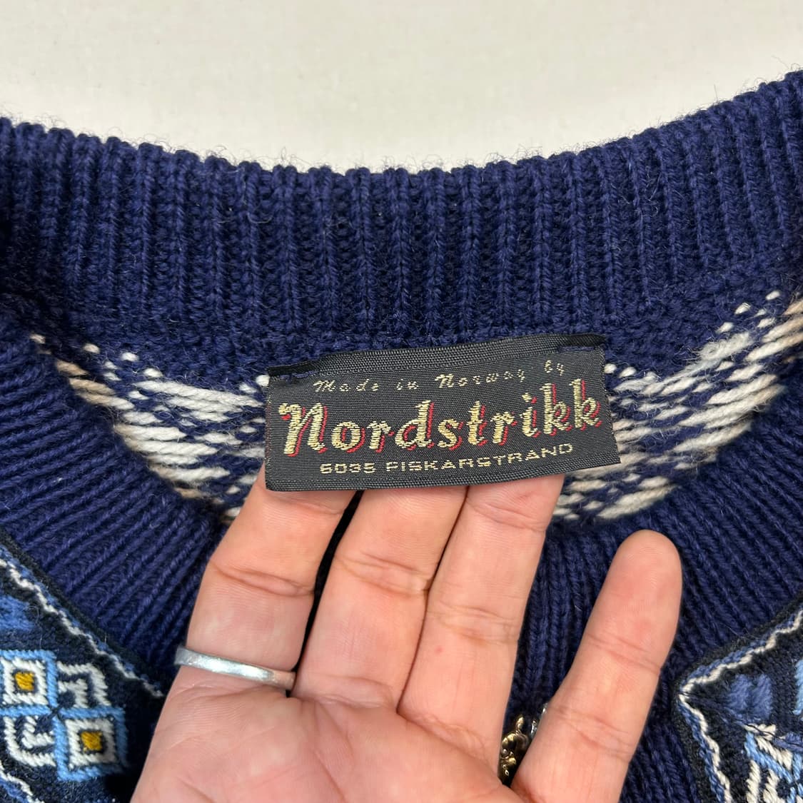 M) Nordstrikk 노르딕 패턴 앤틱 울 가디건 상품이미지7