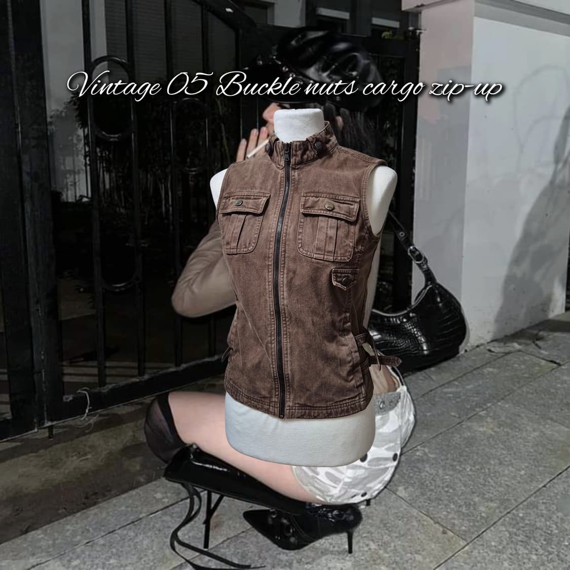 Vintage 05 Buckle nuts cargo zip-up 상품이미지1