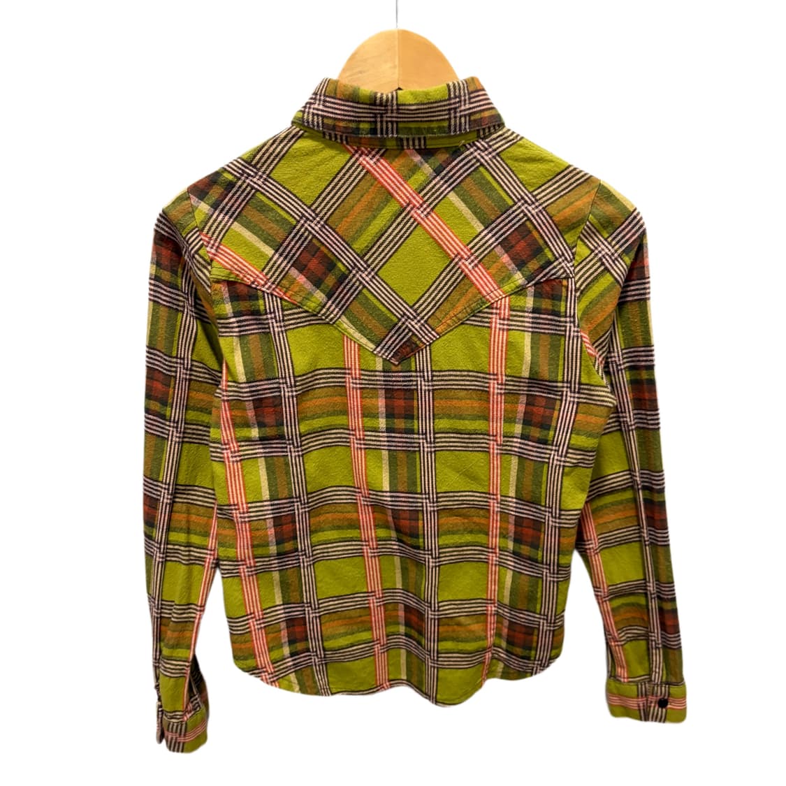 빈티지 그린 체크 남방 셔츠 상품이미지5