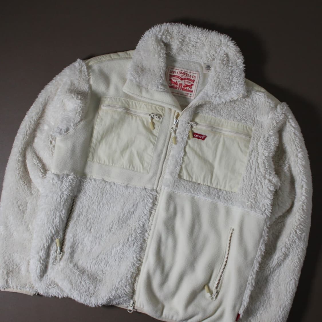 Levi's 리바이스 화이트 플리스 자켓 상품이미지3