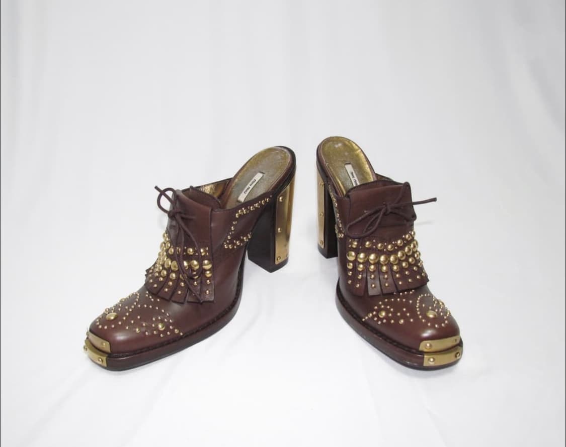 미우미우 힐 뮬 miu miu heel mules 상품이미지1