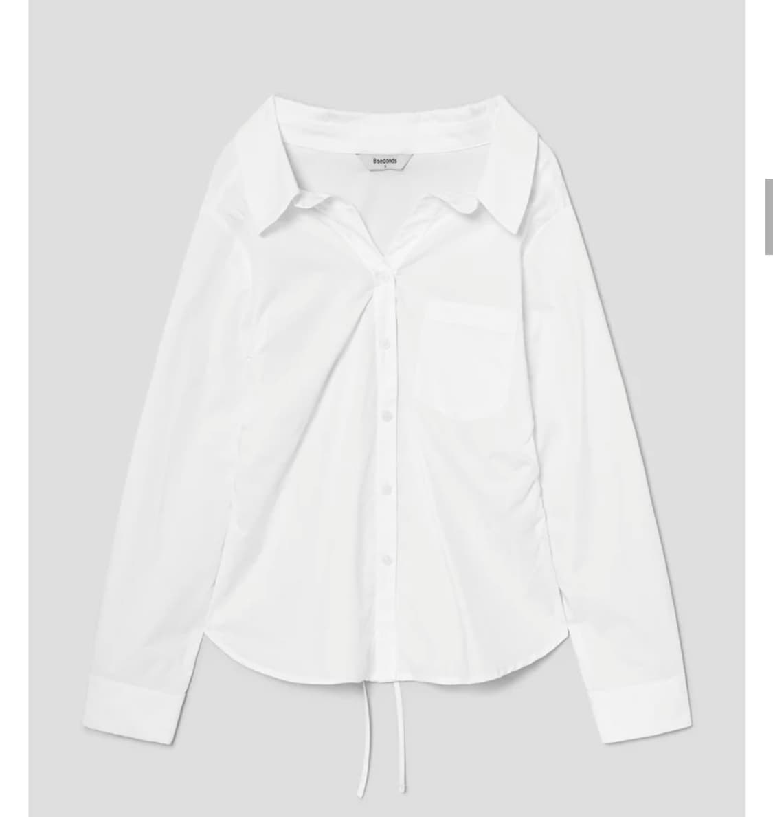 (새상품) 에잇세컨즈 변형 칼라넥 백 스트링 셔츠 화이트 S 상품이미지1