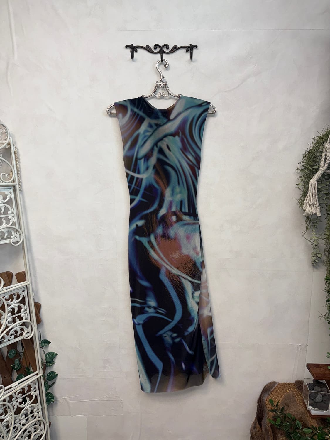 Marvel x-ray mesh shirring maxi ops 상품이미지7