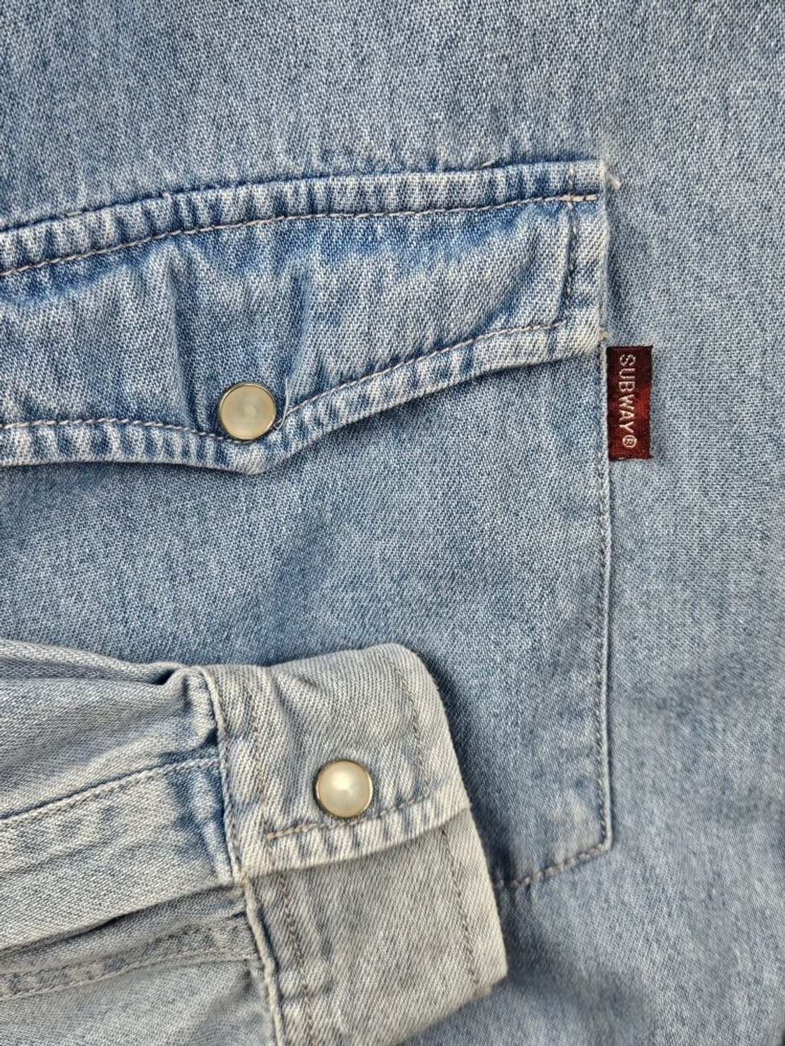 SUBWAY 크롭 밴딩 커스텀 웨스턴 데님 셔츠 ( XL )/ 11637 상품이미지7