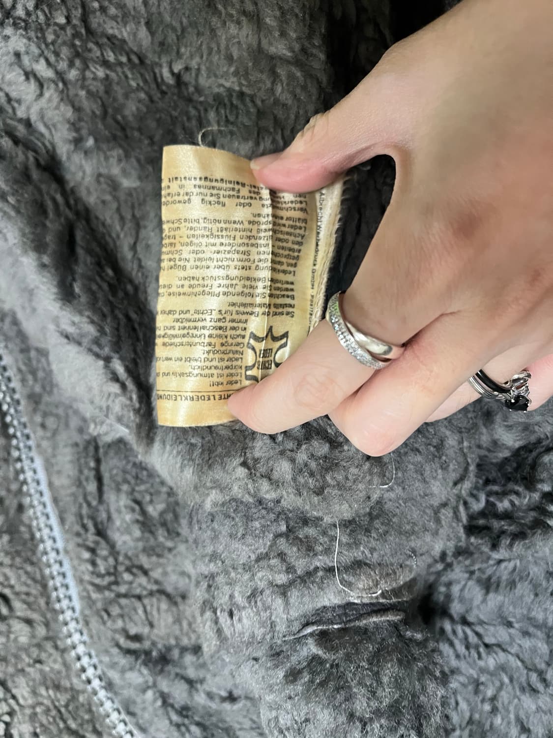 빈티지 낙원 nagwon 그레이카키 무스탕 자켓 상품이미지5