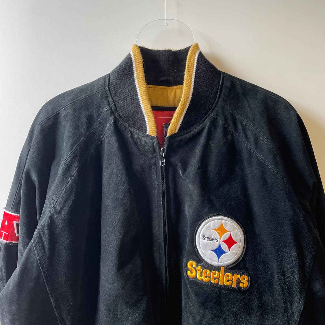 NFL 피츠버그 스틸러스 가죽 바시티 자켓 상품이미지3