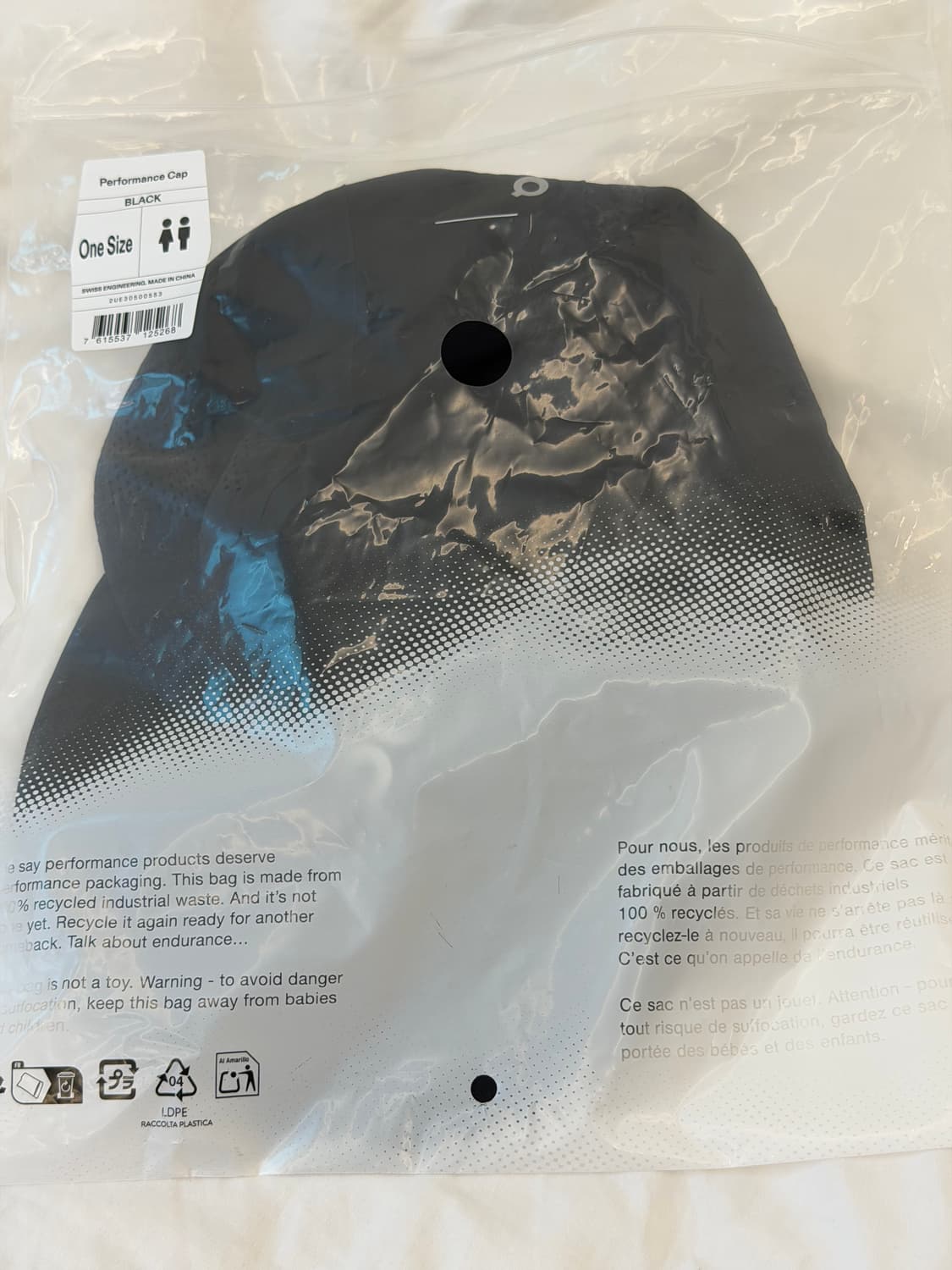 온러닝 퍼포먼스 캡 블랙 상품이미지3