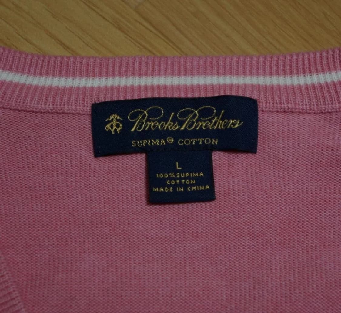 브룩스브라더스 수피마코튼 브이넥니트 L 상품이미지5