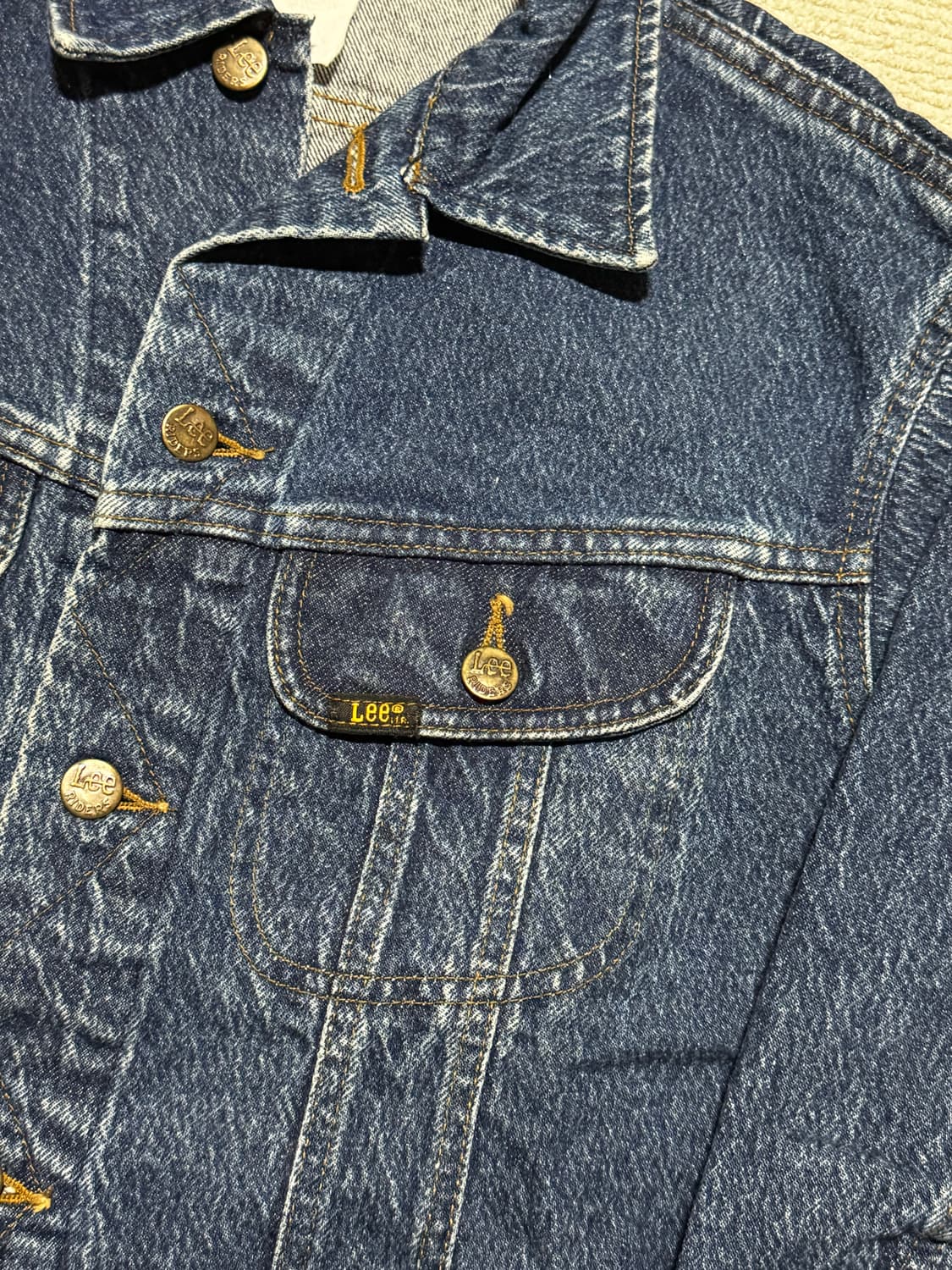 90s USA 리 X 하드락카페 데님자켓 L 상품이미지4