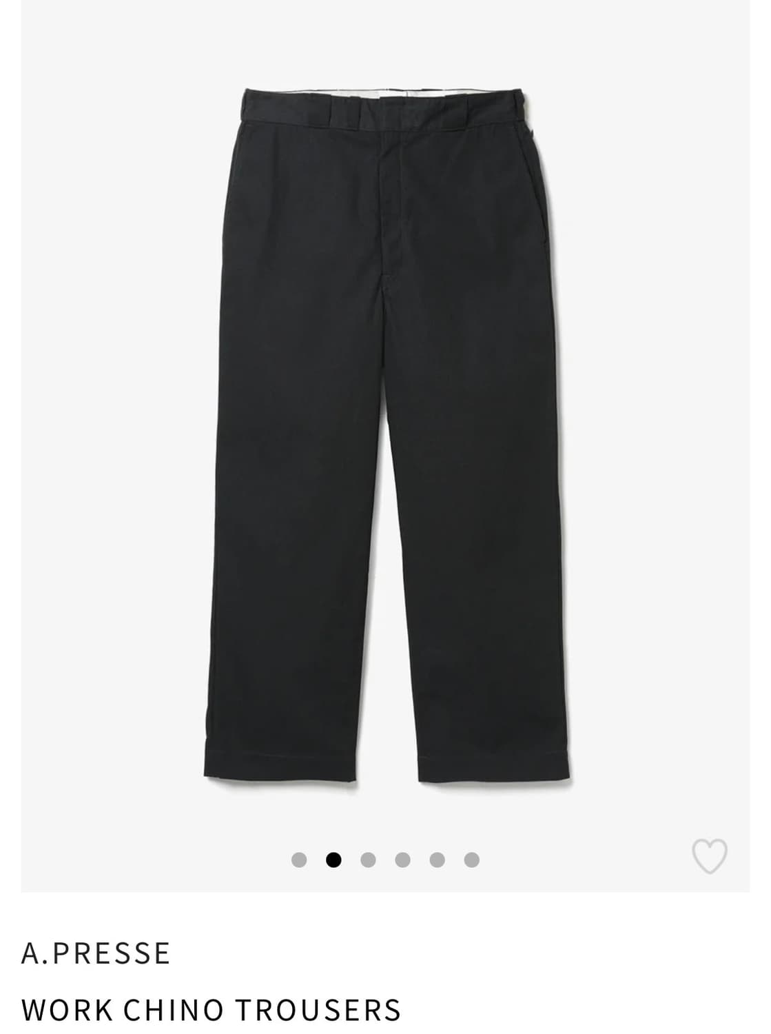 [2]아프레쎄(a.presse) 워크 치노 트라우저 팬츠 차콜  상품이미지1