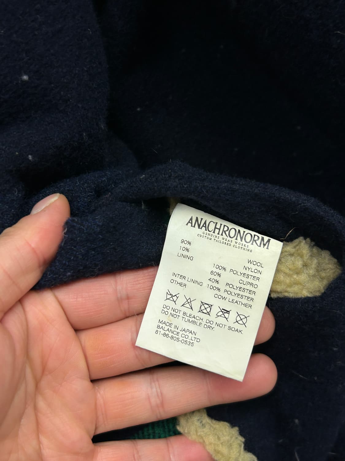 Anachronorm 아나크로놈 네이비 더플코트 상품이미지6