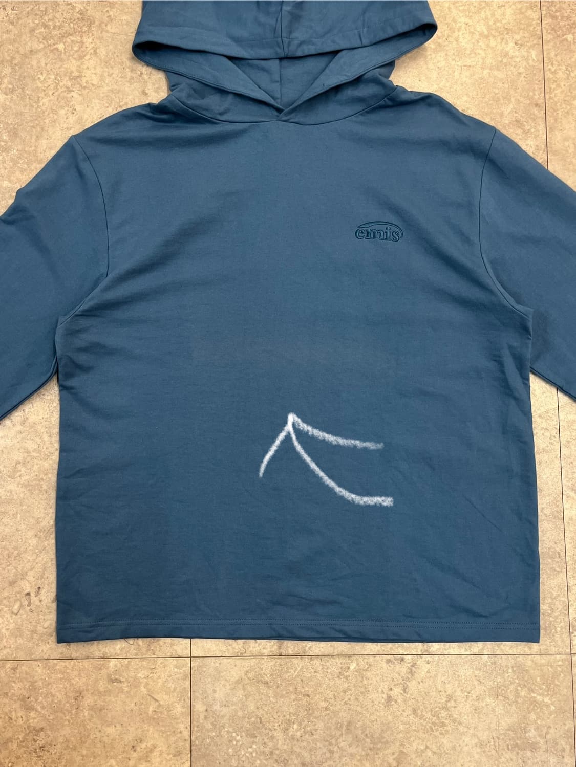 이미스 후드 긴팔티 블루 L #csz2445 상품이미지6