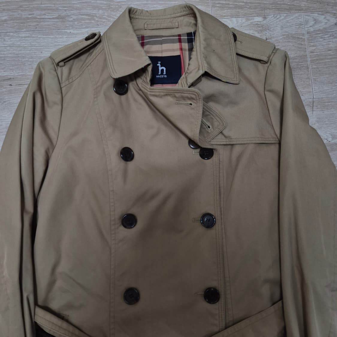 헤지스 여성 더플 베이지 트렌치코트 85-160 상품이미지2