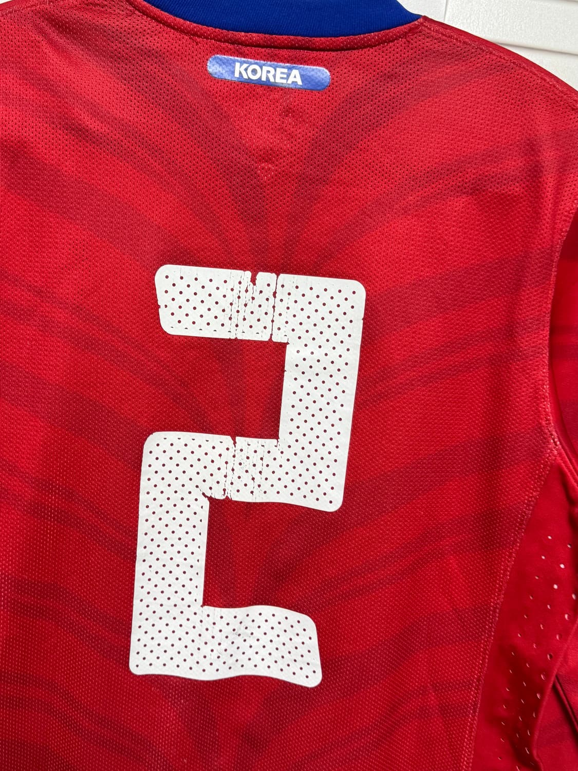 10-12 나이키 대한민국 홈 지급용 유니폼 긴팔 No.2 오범석 상품이미지4