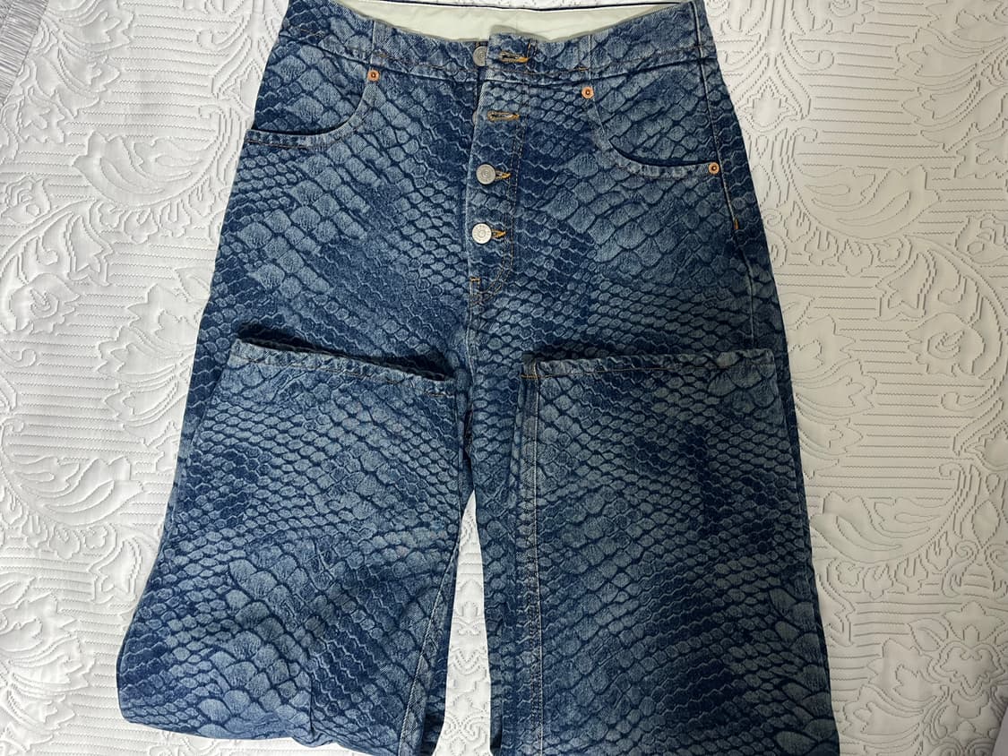 Maison Margiela Blue Snake Print jean s 상품이미지2