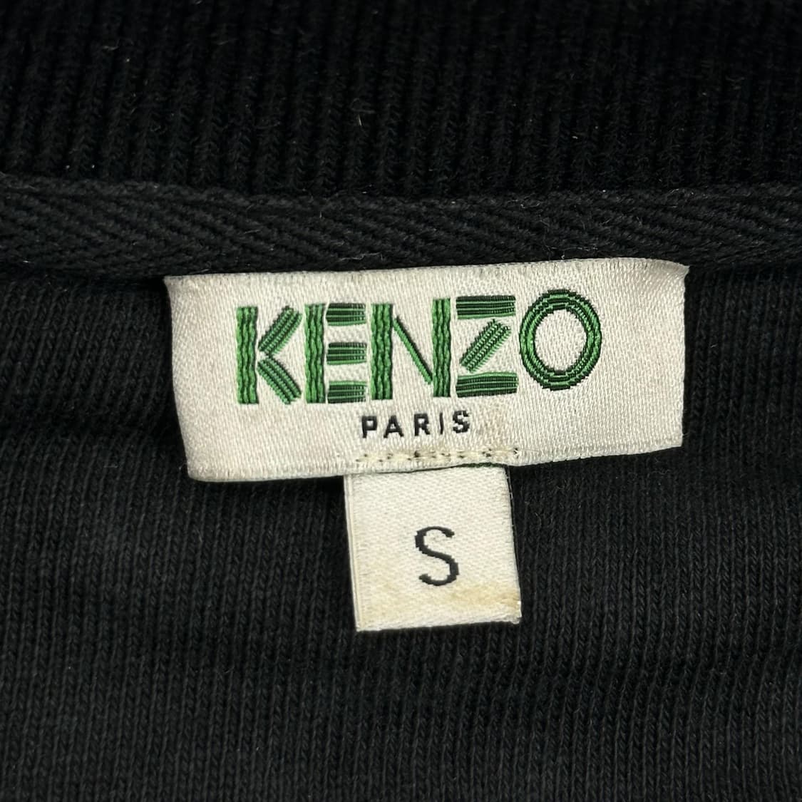 KENZO 겐조 타이거 자수 베이직 맨투맨 블랙 S 상품이미지5