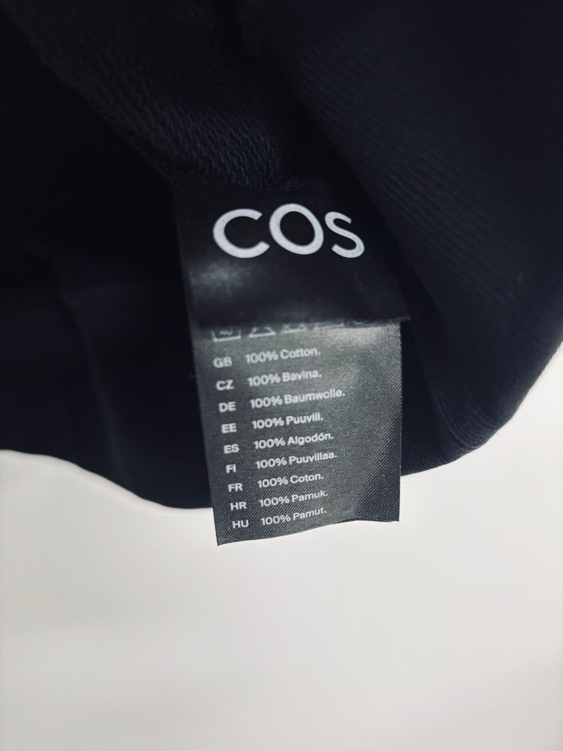 [새 상품] COS 코스 오가닉 오버핏 코튼 블랙 맨투맨 상품이미지4