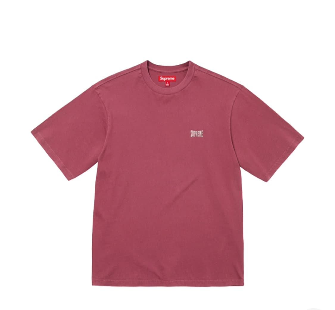 25SS 슈프림 웜업 워시드 숏슬리브 마룬 상품이미지2