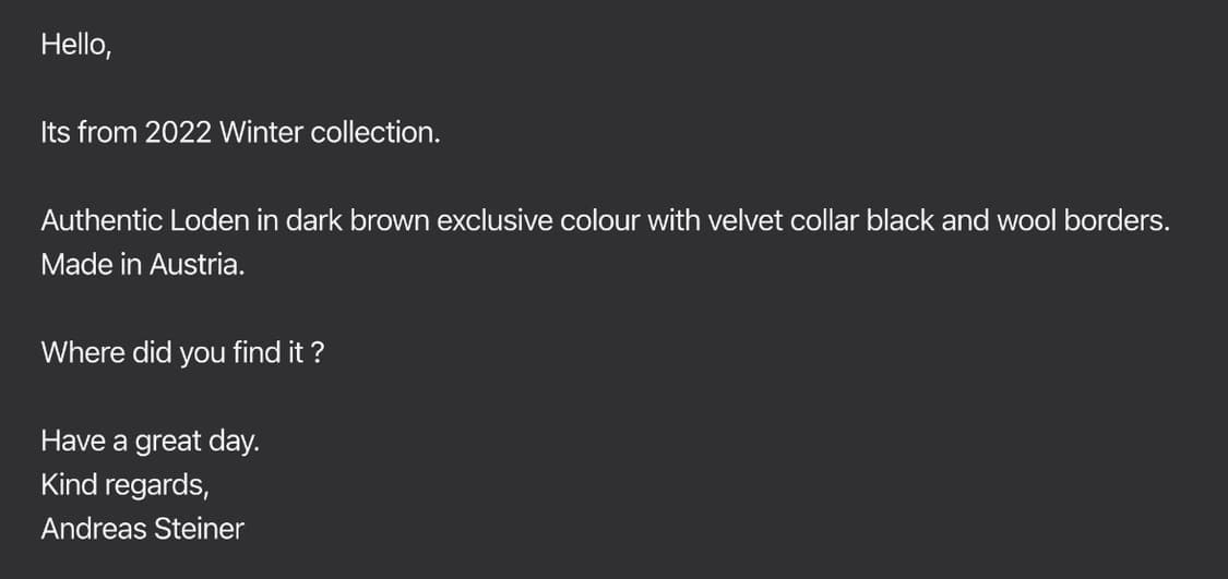 [xs] 22fw rier loden exclusive coat 상품이미지3