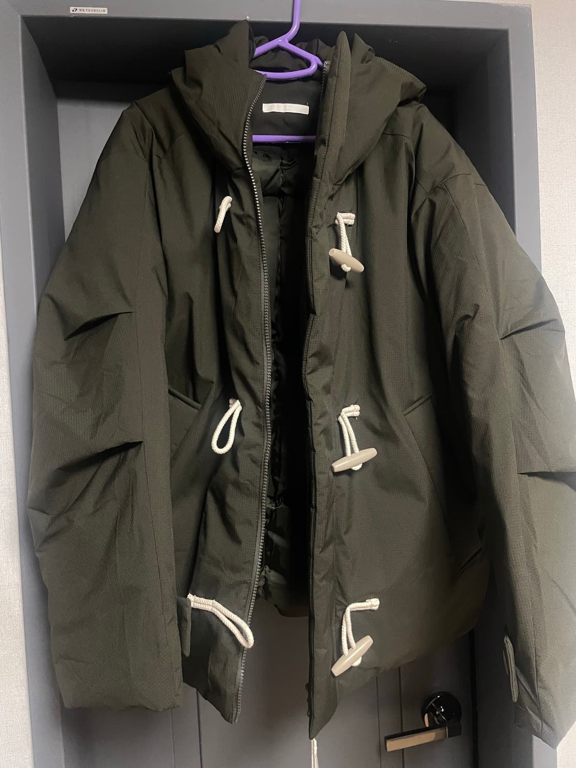 키뮤어 오버핏 더플 후드 숏패딩 (m 새상품) 상품이미지4