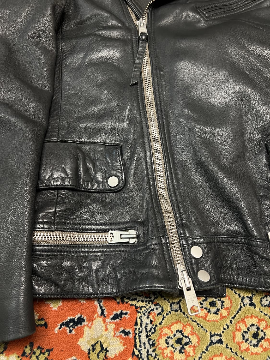 [S] ALLSAINTS 올세인츠 양가죽 클레이 바이커 가죽자켓 상품이미지4