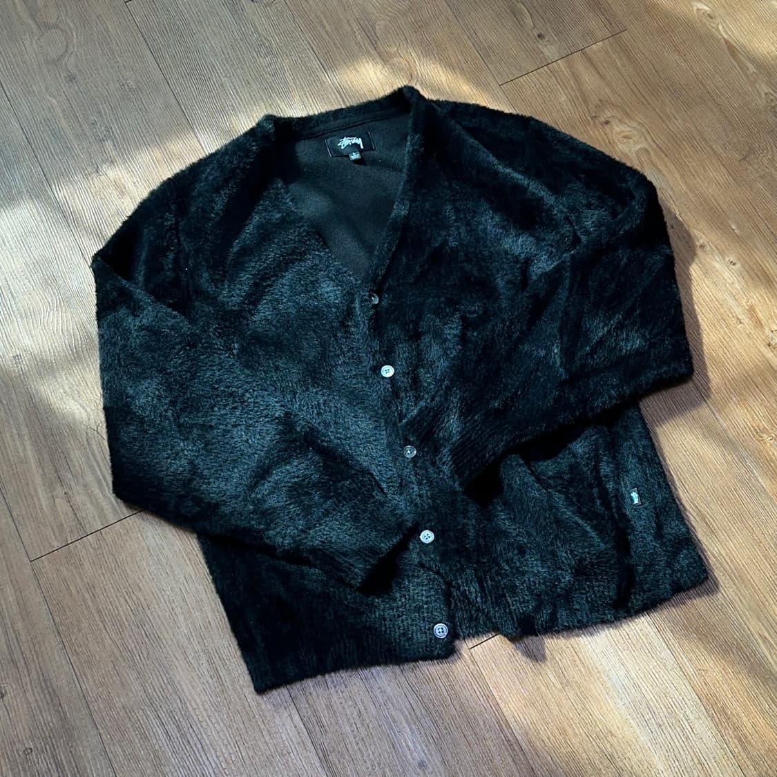 스투시 쉐기 가디건 블랙 l사이즈 상품이미지1