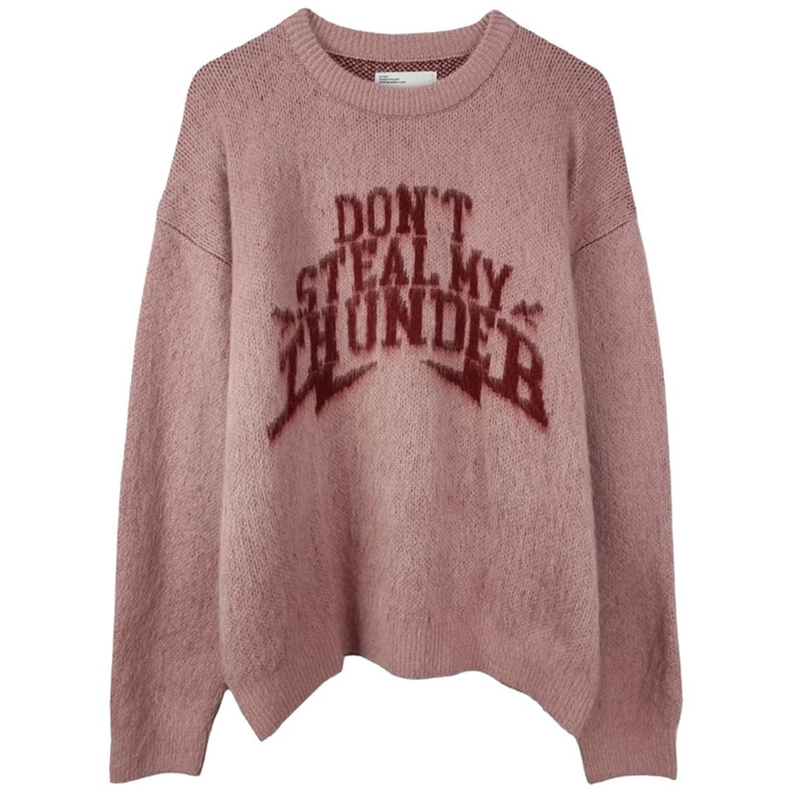 [슈퍼서브] 그래픽 쟈카드 오버핏 크루넥 모헤어 니트 M18961 상품이미지2