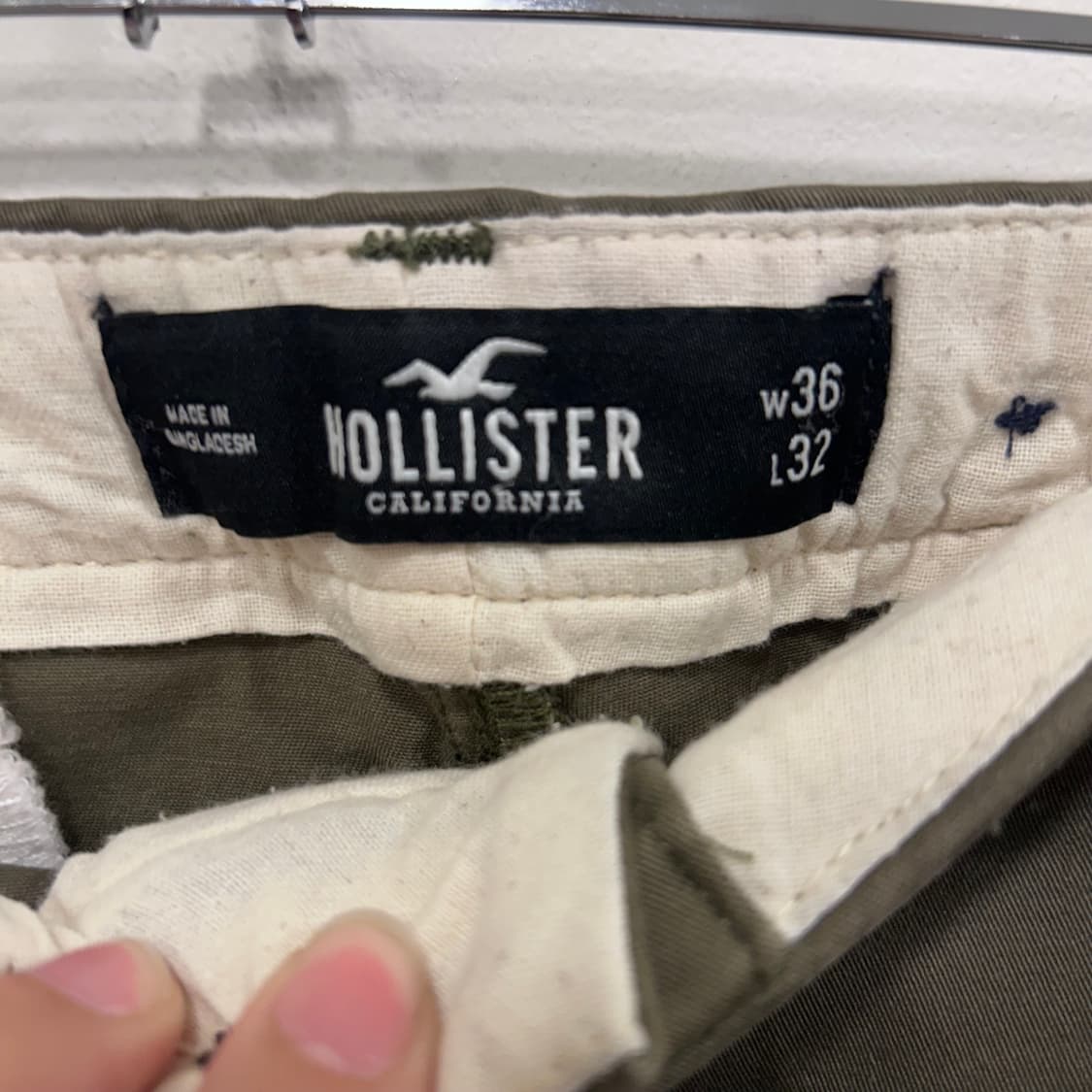 홀리스터 버클스트링 슬림핏 코튼 스판덱스 팬츠 상품이미지3