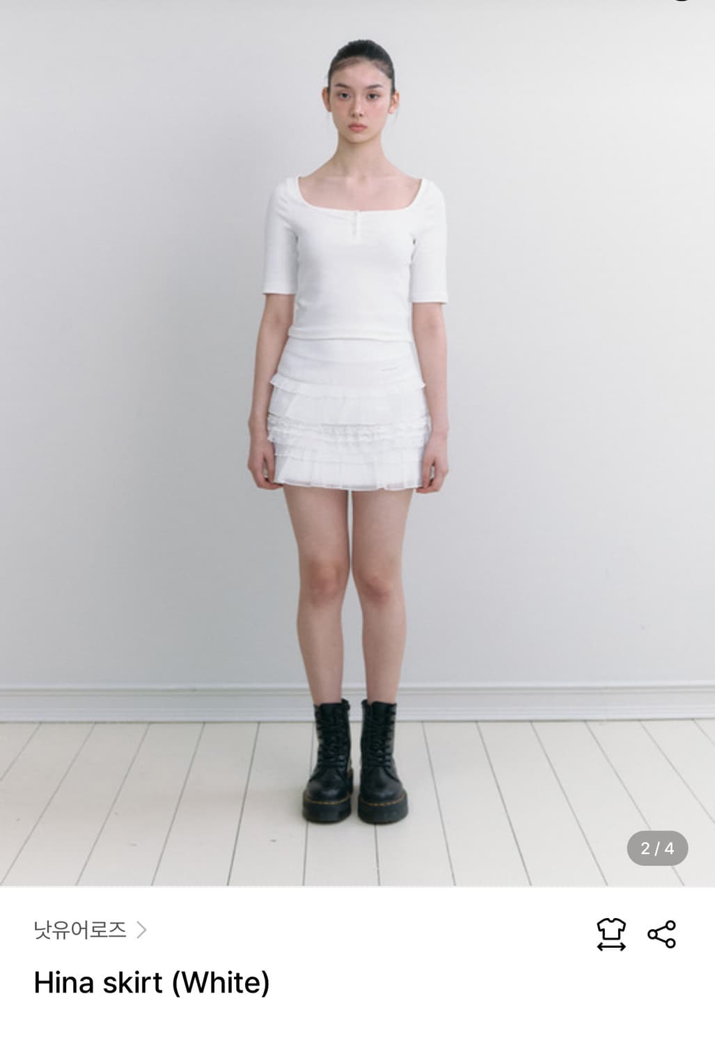 [미착용] 낫유어로즈 히나 스커트 s 상품이미지1