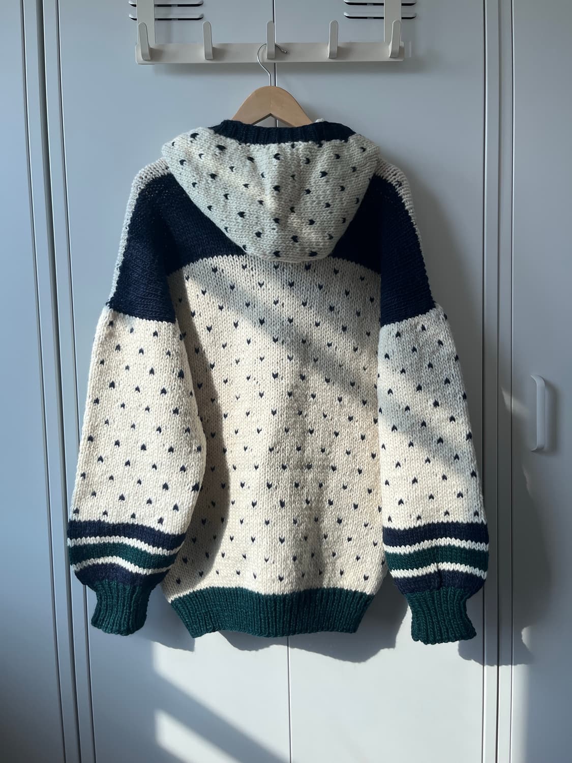 Nigel cabourn 하트 코위찬 헤비 울니트 후드집업 상품이미지8