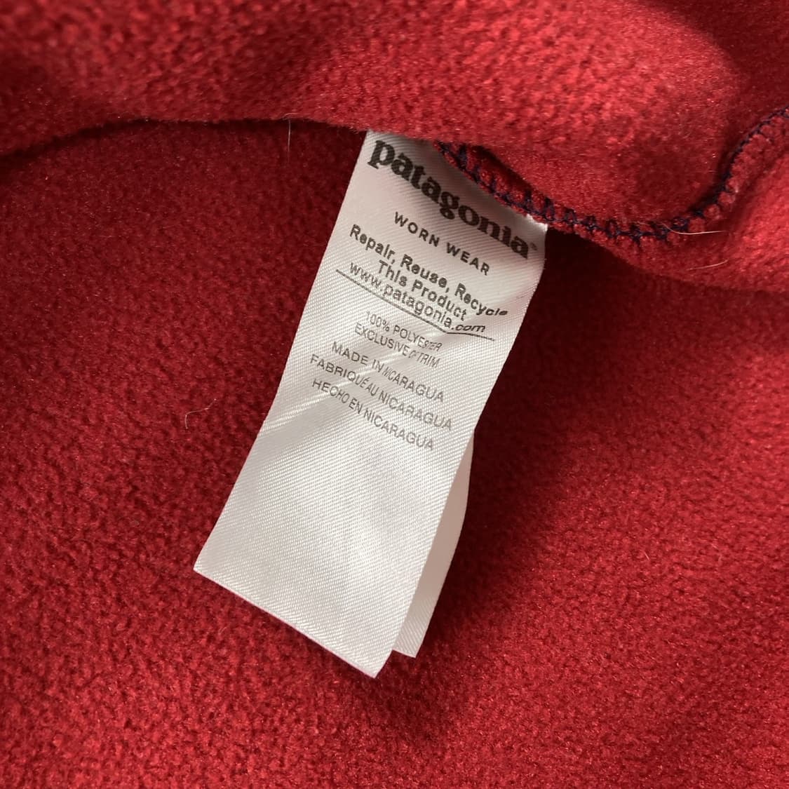 16FW 파타고니아 신칠라 스냅-T 네이비/레드 상품이미지4