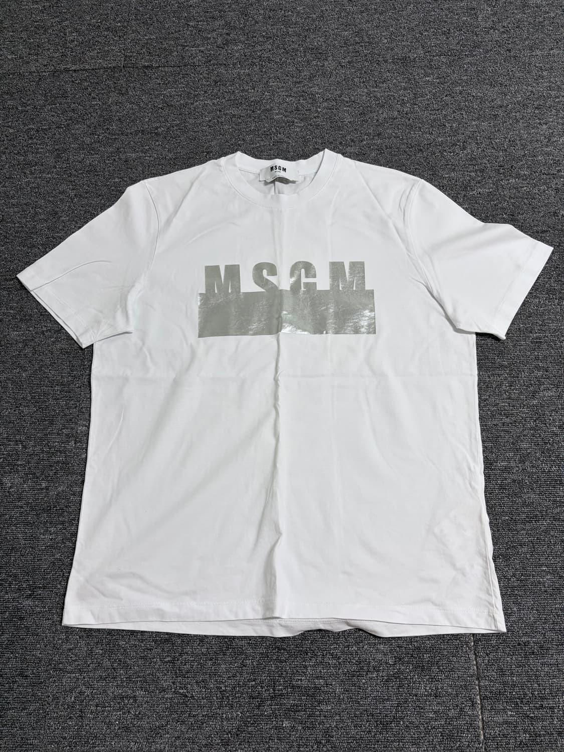 MSGM 실버 로고 반팔티 상품이미지1