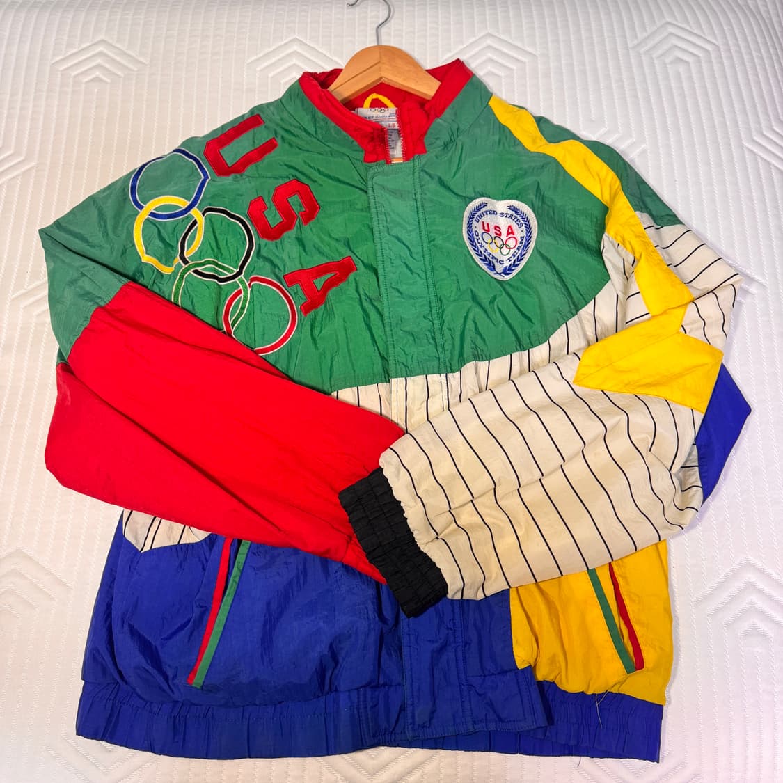 APEX USA 올림픽 빈티지 바람막이 L 상품이미지7