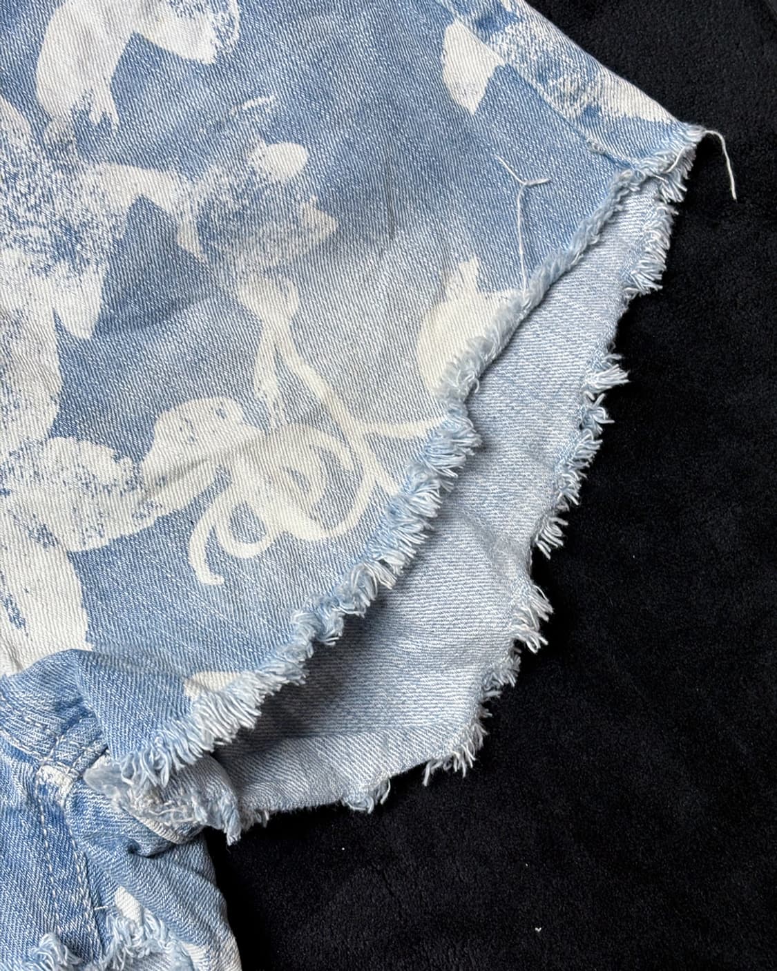 일본빈티지 MURUA 플라워 데님쇼츠 상품이미지3