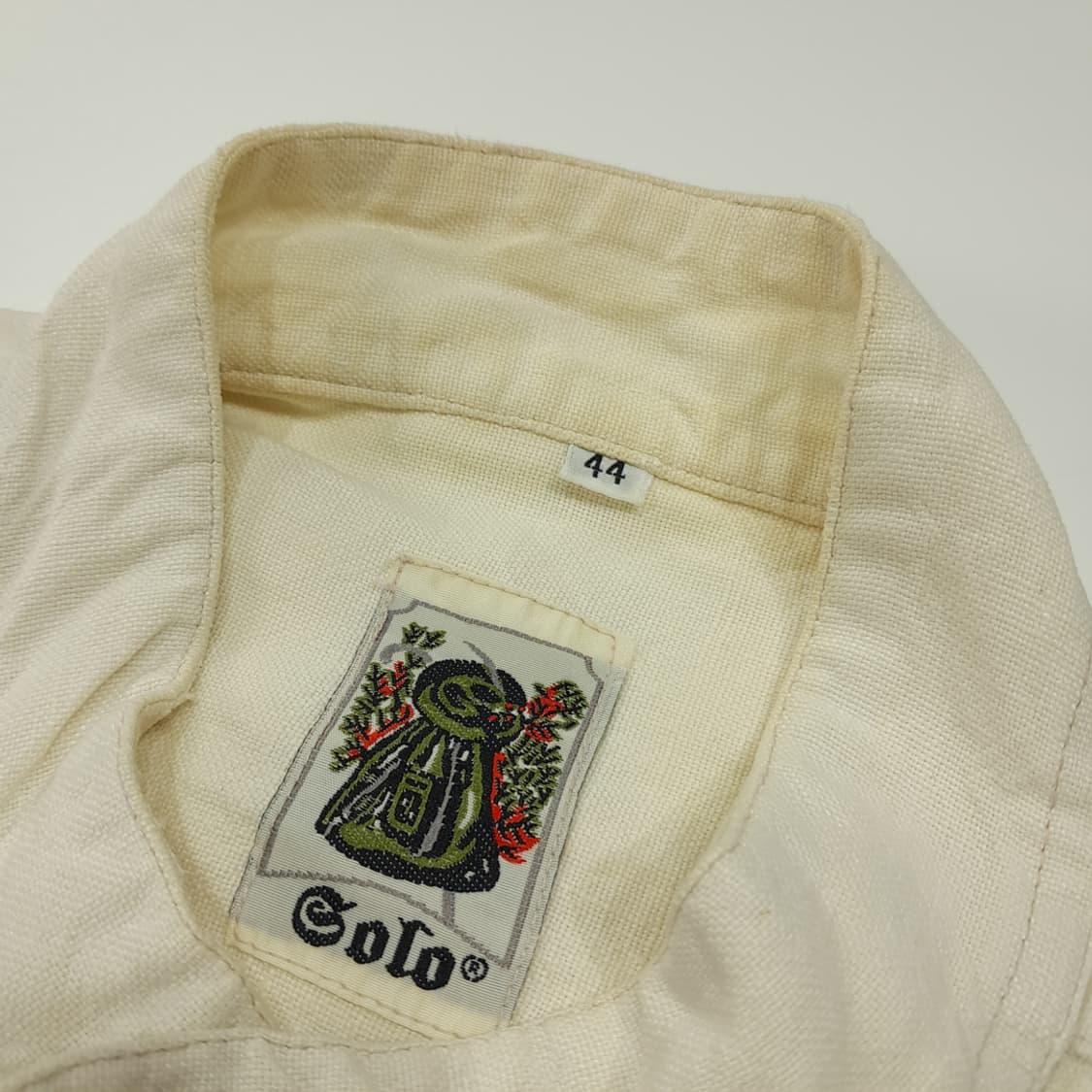 CL876 2XL Solo 80s 독일 트라흐텐 바바리안 린넨 알펜 셔 상품이미지4