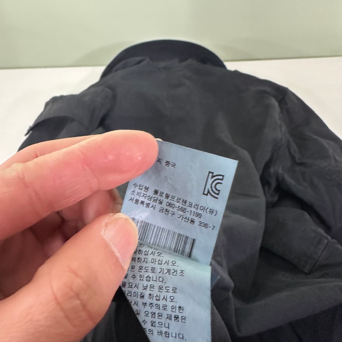 S 폴로 랄프로렌 블랙 면 하프코트 상품이미지8