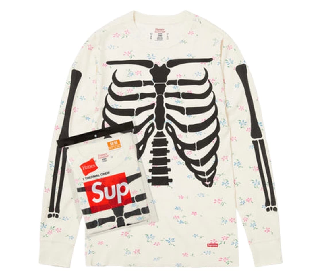 (구해요) 슈프림 헤인즈 본즈 플로럴 상품이미지1