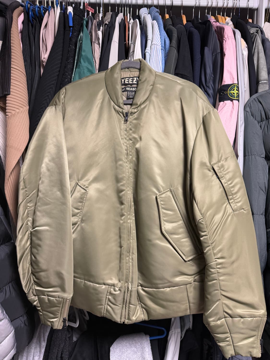 [m] 이지 시즌 1 카키 나일론 봄버 자켓 yeezy season1 상품이미지1