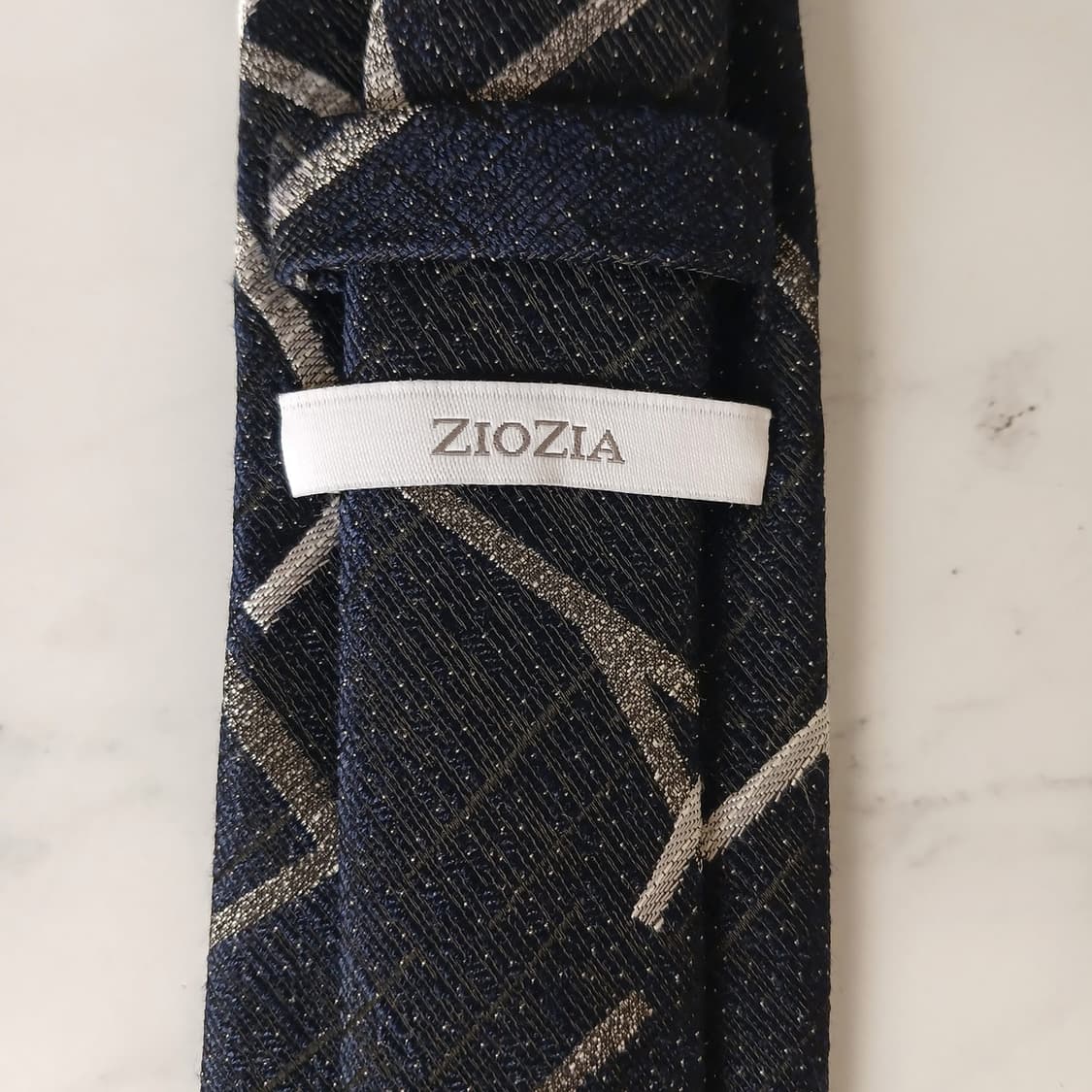ZIOZIA 지오지아 넥타이 네이비 패턴 S~A+등급 E895
 상품이미지9