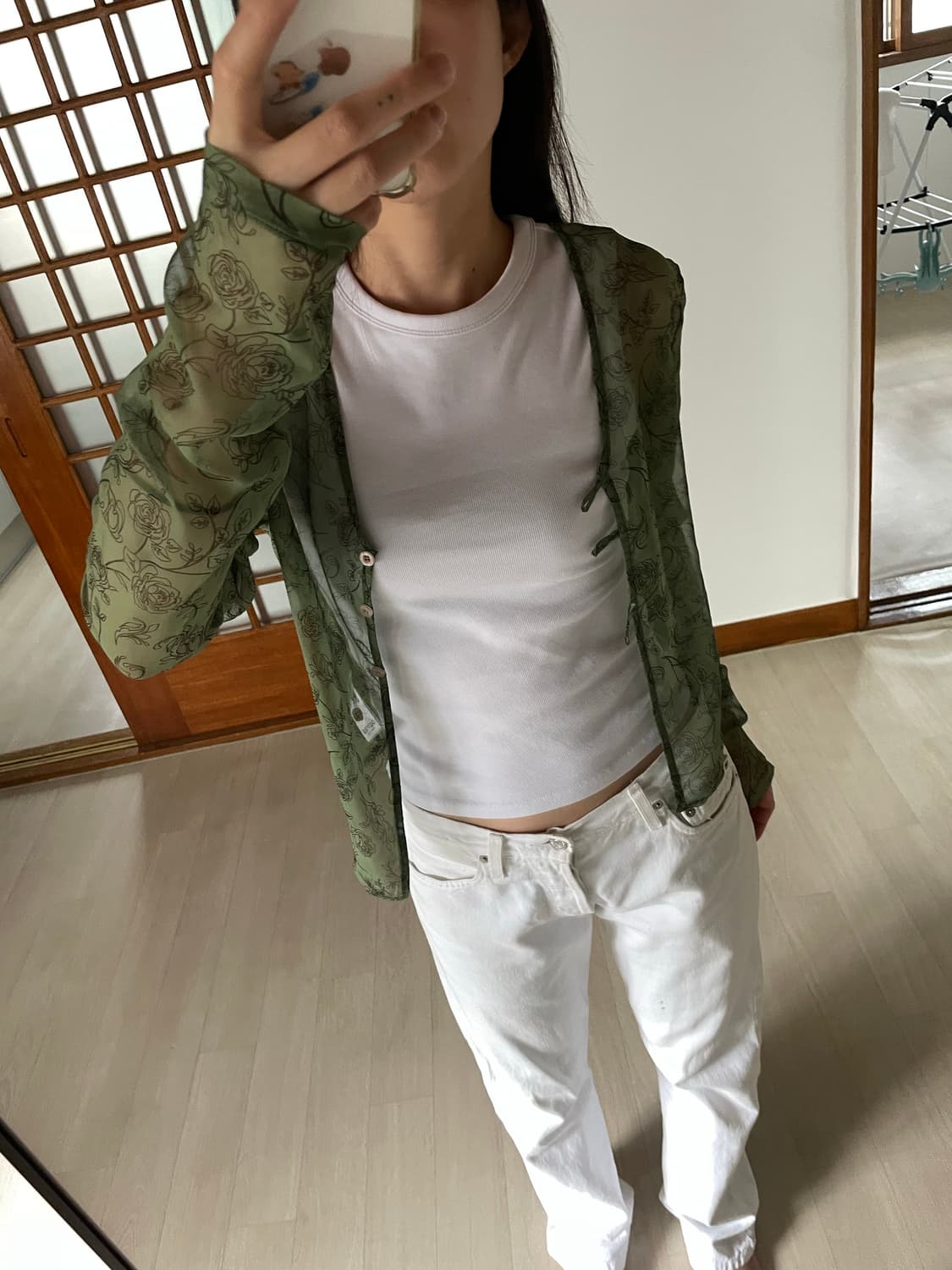 current 커렌트 플라워 시스루 가디건 상품이미지4