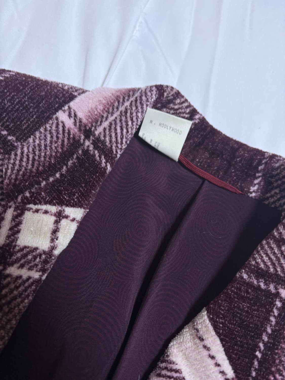 엔할리우드 체크 울 코트 상품이미지4