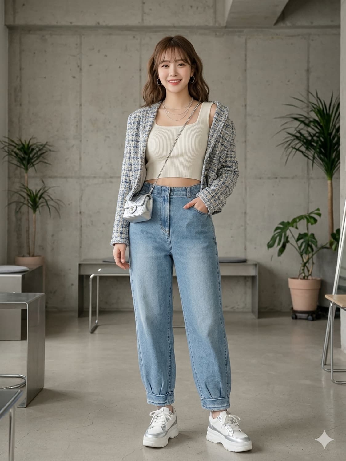 SYSTEM 시스템 밑단 핀턱 조거핏 데님 팬츠 상품이미지1